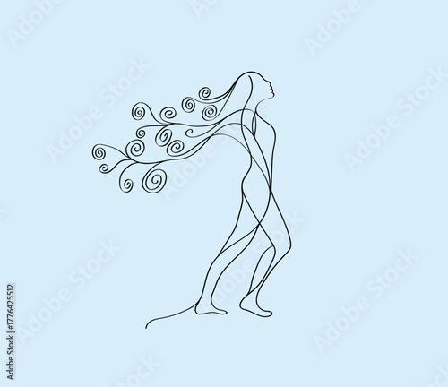 The goddess of hunting in a minimalist style.