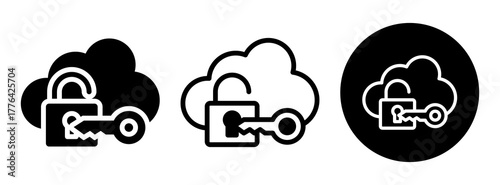 Single Sign On Icon Collection Glyph & Mixed Style