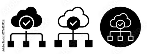 Cloud Structure Icon Collection Glyph & Mixed Style