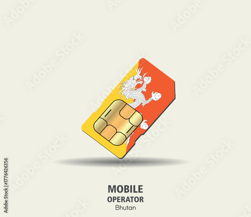 Bhutan SIM Card — 3D Global Telecommunications and Roaming Concept