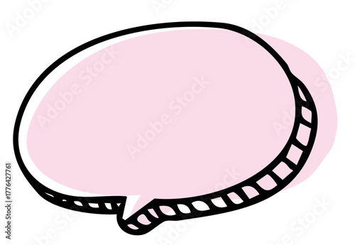 立体的な手描きの吹き出し。ポップでかわいいフキダシ。