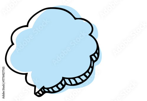 立体的な手描きの吹き出し。ポップでかわいいフキダシ。