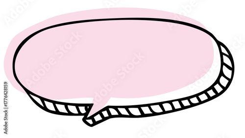 立体的な手描きの吹き出し。ポップでかわいいフキダシ。