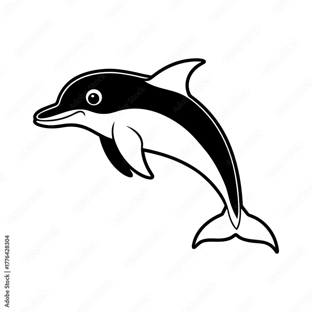 Obraz premium dolphin isolated on white background