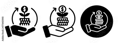 Return On Investment Icon Collection Glyph & Mixed Style