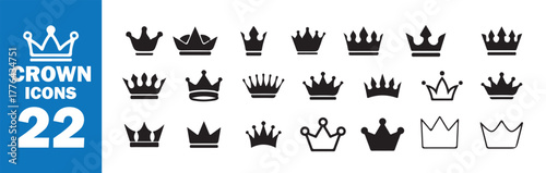Crown Vector Pack, Luxury Royal Symbol and Monarchy Design