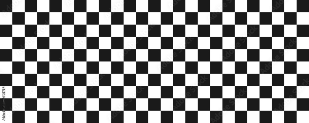 Fototapeta premium black and white checkered design pattern with symmetrical grid
