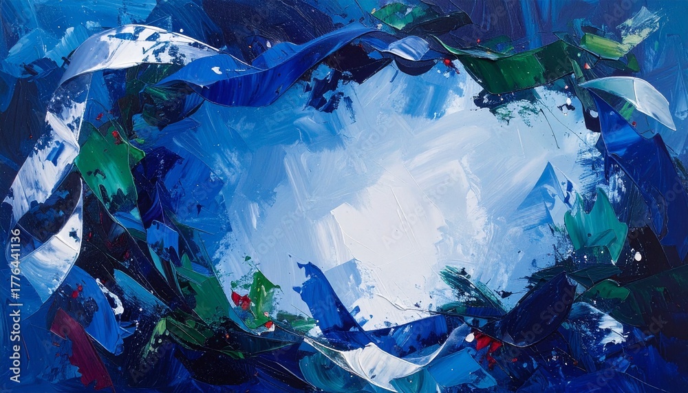 Obraz premium beautiful colorful christmas presents border frame with copy space