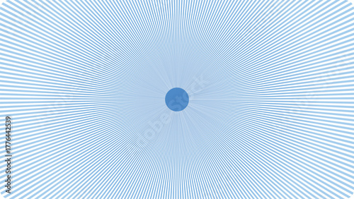 Intricate blue geometric fractal pattern radiating from a central bright blue core