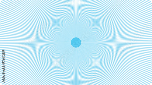 Symmetrical abstract blue and white pattern with radial and geometric elements