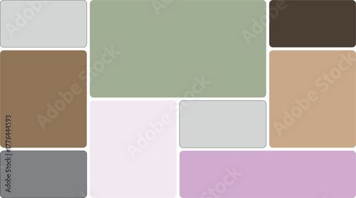 Soft, muted color palette with rounded rectangles, perfect for design inspiration.