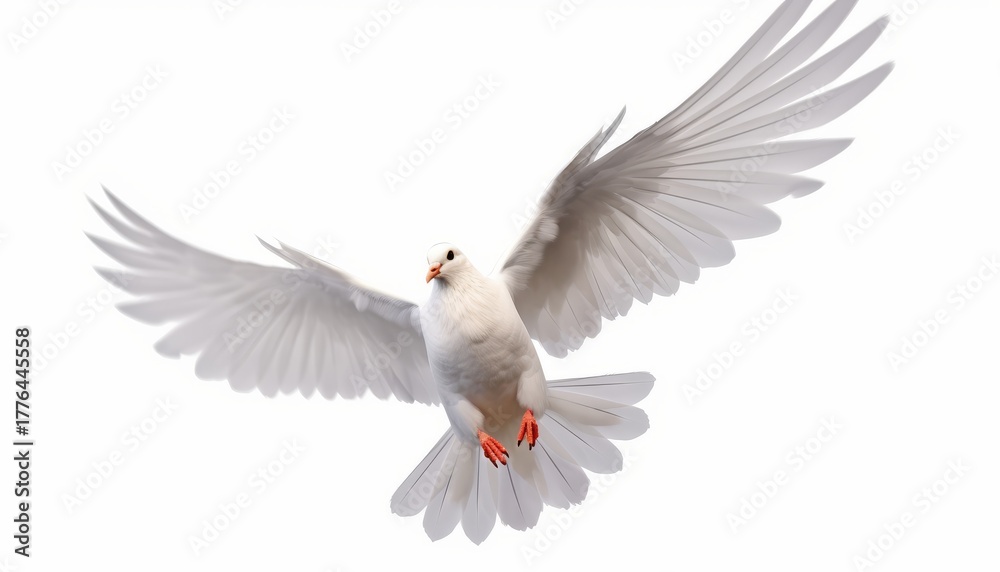 Obraz premium white dove isolated on transparent background