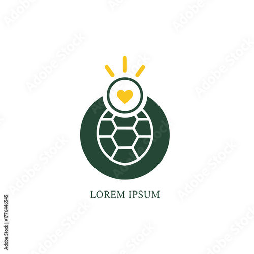 Modern sword design logo with heart shapes, pulse, and company name suitable for branding