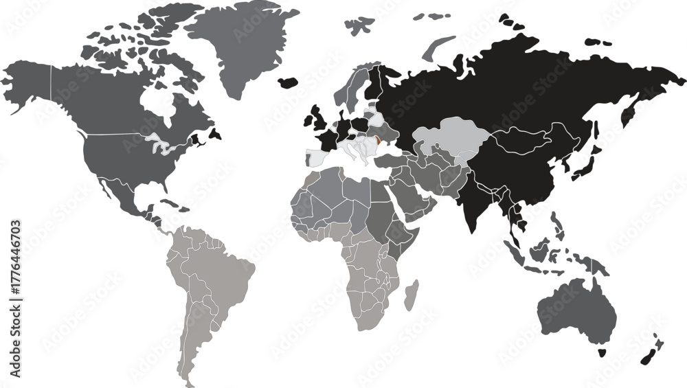 Naklejka premium world map vector illustration