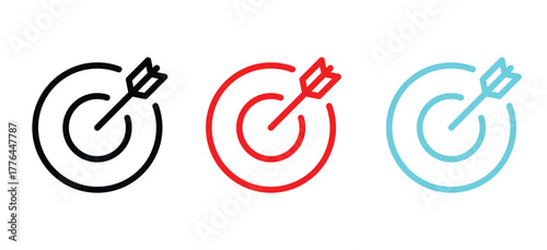 Target with arrow icon vector eps.