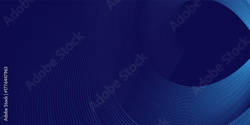 Abstract blue background with glowing curved lines. Shiny blue swirl curve lines design. Futuristic Technology Concept