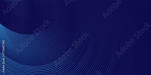 Abstract blue background with glowing curved lines. Shiny blue swirl curve lines design. Modern creative trendy design in vector illustration