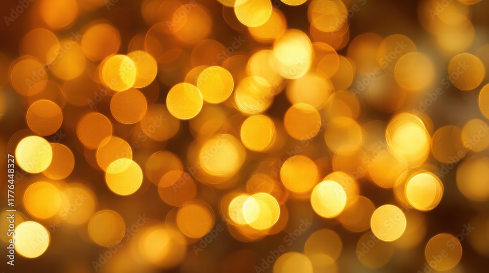 Fototapeta premium Golden blurred glowing pattern perfect for Christmas and winter festive design.