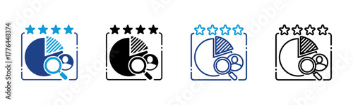 Feedback Analysis Consistent and versatile vector icons illustrating essential concepts in various styles