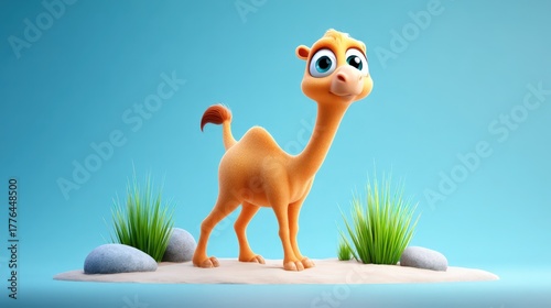 Cute animated camel illustration