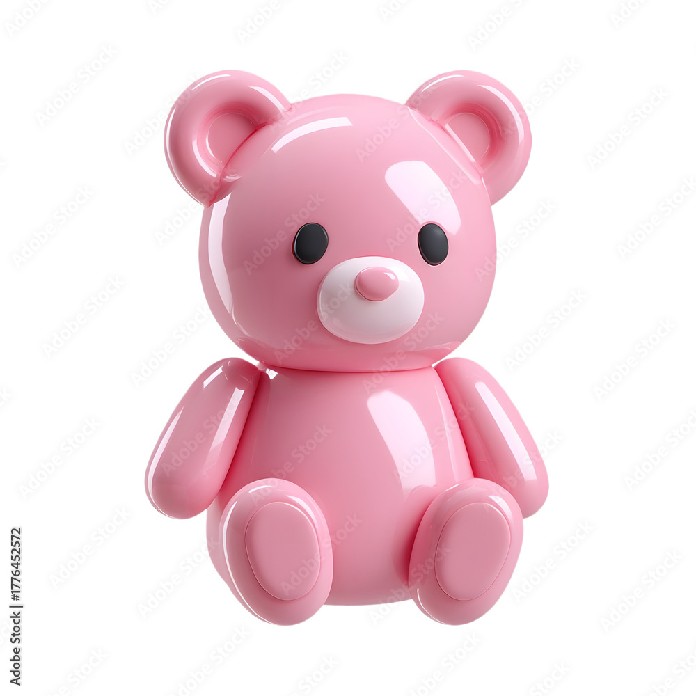 Obraz premium 3d teddy bear icon symbolizing love and affection.