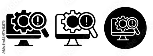 Intrusion Detection Icon Collection Glyph & Mixed Style