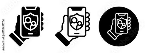 Parental Control Icon Collection Glyph & Mixed Style