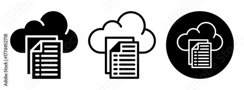 Cloud Data Icon Collection Glyph & Mixed Style