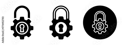 Security Management Icon Collection Glyph & Mixed Style