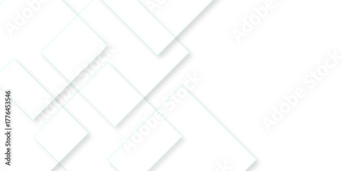 Abstract white background design with layers of textured white transparent material in triangle and squares shapes. White color technology concept geometric line vector white light grey background.	
