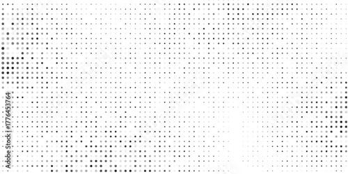 Dotted abstract mesh halftone gradient texture. Vanishing polka dot simple