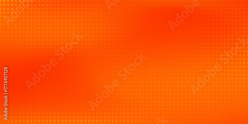 Modern dot halftone orange color pattern gradient texture with technology design abstract