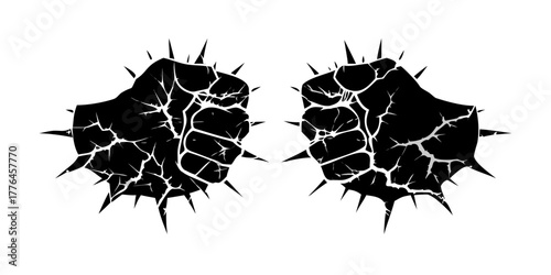 Abstract white cracked pattern on a black background representing fragmentation and decay