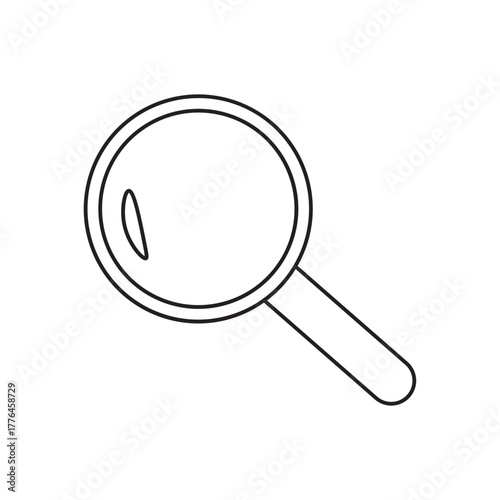 Magnifying glass search line icon