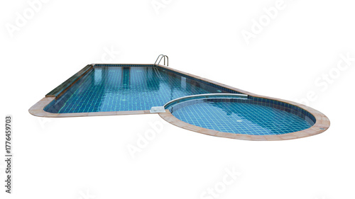 Fotografija blue swimming pool isolated on white background