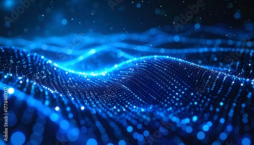 Abstract blue background with waves
