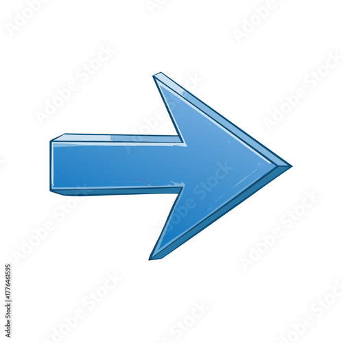 Free Download Isolated Pointing Blue Arrow Illustration Representing Navigation and Direction - GFXLoad