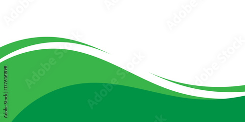 Abstract green curved banner background. vector eps10
