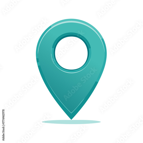 Free Download Vector illustration of a glossy 3D location pin icon for maps and GPS - GFXLoad
