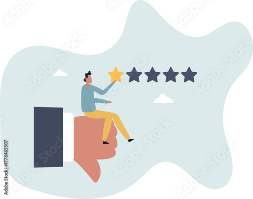 Negative feedback, bad review or one star customer feedback,life and employment of people.