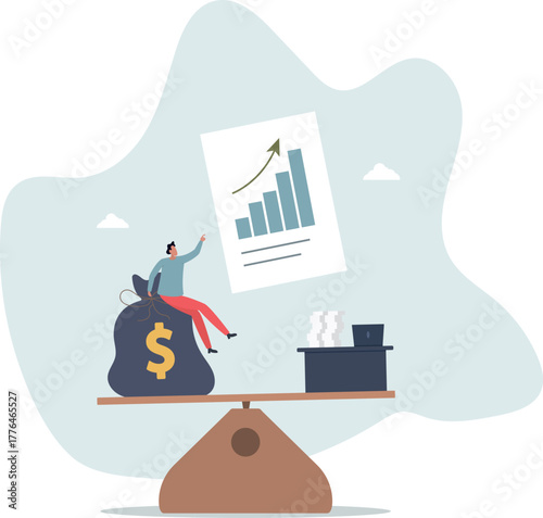 Wages, salary or income, work hard for money or incentive motivate to work overtime, overworked and life balance concept.life and employment of people.