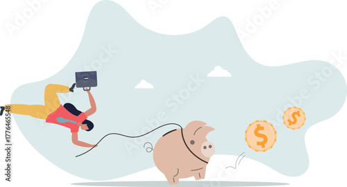 Best investment, money working for you or mutual fund return, savings or wealth management, searching for yield concept.life and employment of people.