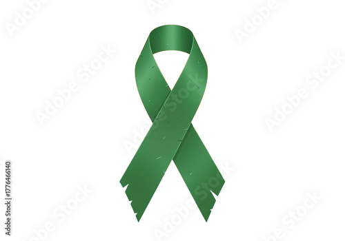 Wallpaper Mural Green Ribbon Symbol Awareness, Support, Hope, Remembrance for Mental Health, Causes, Issues, Solidarity. Torontodigital.ca
