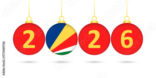 Seychelles Flag Christmas Balls 2026 Decoration.