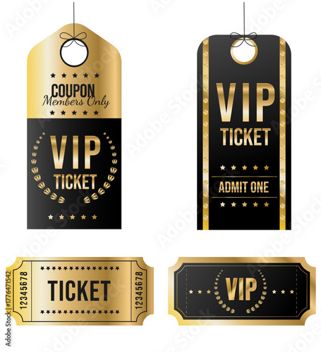 VIP Ticket and Label Set