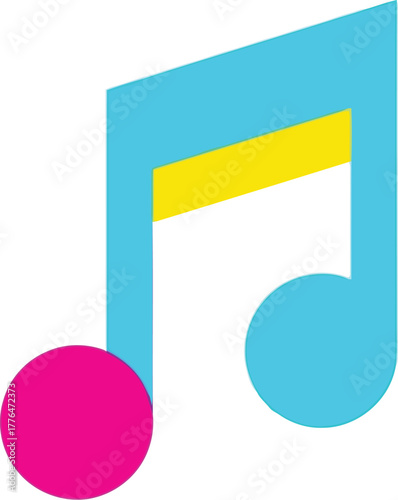 Bright music note icon