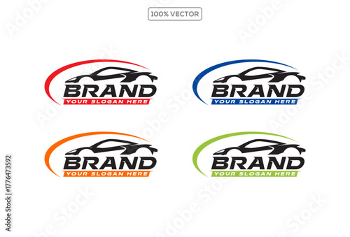 Automotive logo templates collection. Car logo ornament logo vector illustration template