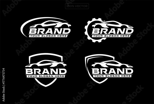 Automotive logo templates collection. Car logo ornament logo vector