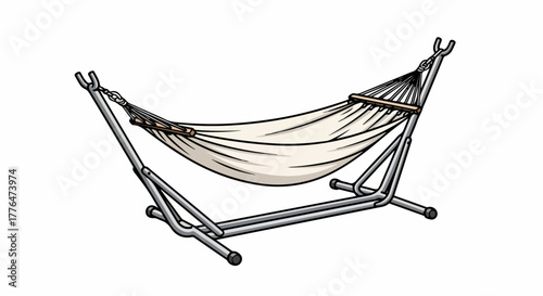Hammock with stand for relaxation and leisure