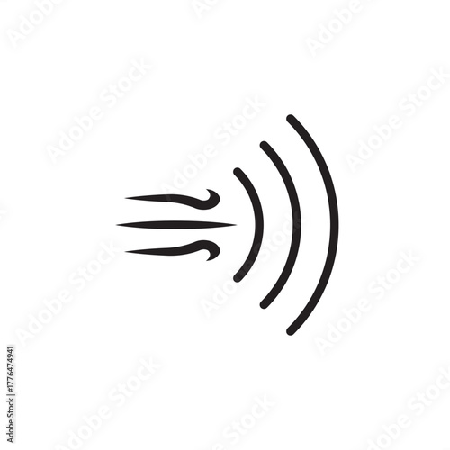Air quality monitoring icon symbolizing pollutant measurement and control, representing modern industrial emission tracking, specialized environmental testing, and regulatory compliance systems.